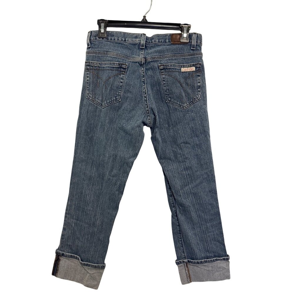 Calvin Klein Lean Jeans Women’s Size 4 Blue Denim Casual Slim Fit Cotton Blend